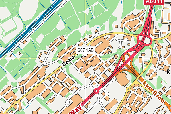 G67 1AD map - OS VectorMap District (Ordnance Survey)