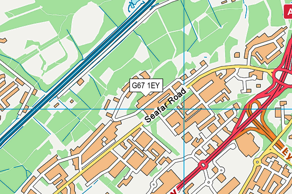 G67 1EY map - OS VectorMap District (Ordnance Survey)