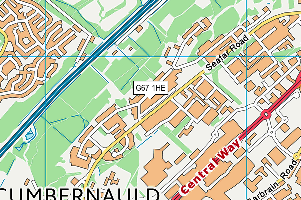 G67 1HE map - OS VectorMap District (Ordnance Survey)