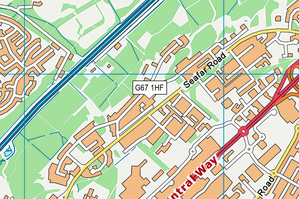 G67 1HF map - OS VectorMap District (Ordnance Survey)