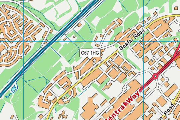G67 1HG map - OS VectorMap District (Ordnance Survey)