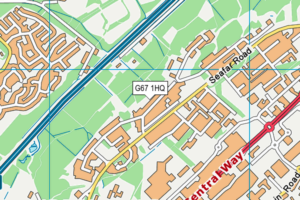 G67 1HQ map - OS VectorMap District (Ordnance Survey)