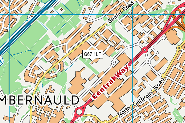 G67 1LF map - OS VectorMap District (Ordnance Survey)