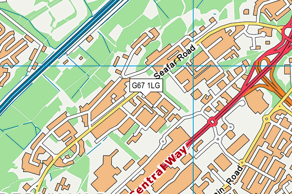G67 1LG map - OS VectorMap District (Ordnance Survey)