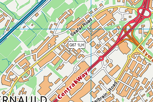 G67 1LH map - OS VectorMap District (Ordnance Survey)