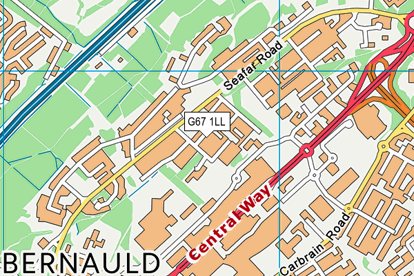 G67 1LL map - OS VectorMap District (Ordnance Survey)