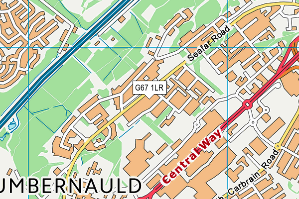G67 1LR map - OS VectorMap District (Ordnance Survey)