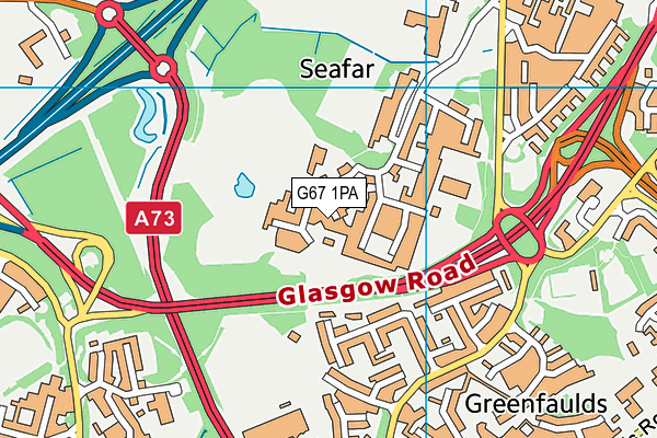 G67 1PA map - OS VectorMap District (Ordnance Survey)