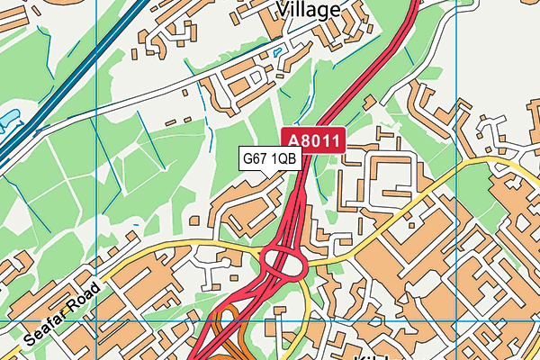 G67 1QB map - OS VectorMap District (Ordnance Survey)