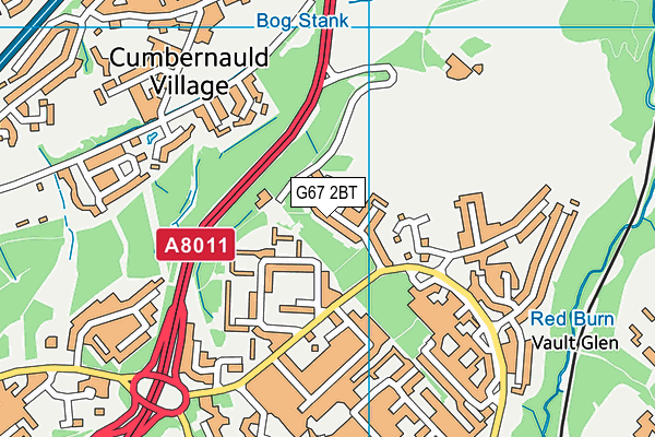 G67 2BT map - OS VectorMap District (Ordnance Survey)
