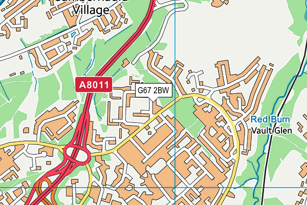 G67 2BW map - OS VectorMap District (Ordnance Survey)