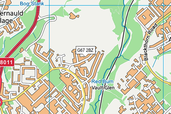 G67 2BZ map - OS VectorMap District (Ordnance Survey)