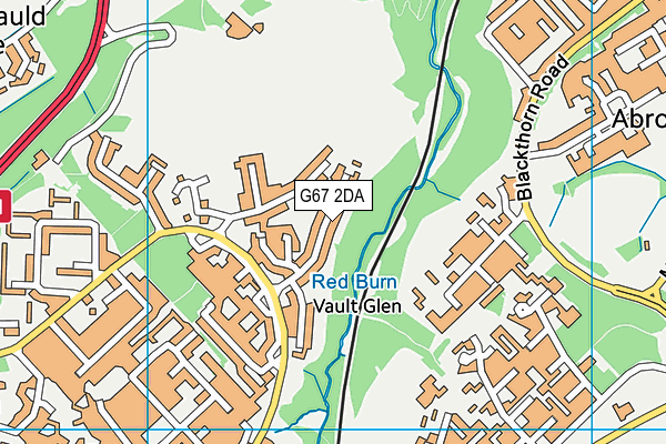 G67 2DA map - OS VectorMap District (Ordnance Survey)