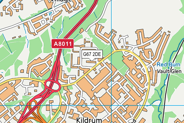 G67 2DE map - OS VectorMap District (Ordnance Survey)
