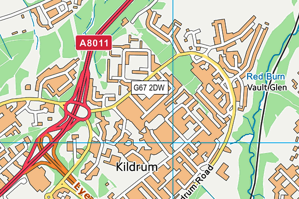 G67 2DW map - OS VectorMap District (Ordnance Survey)