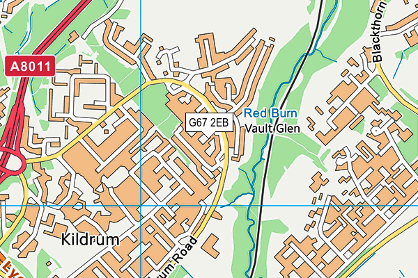 G67 2EB map - OS VectorMap District (Ordnance Survey)