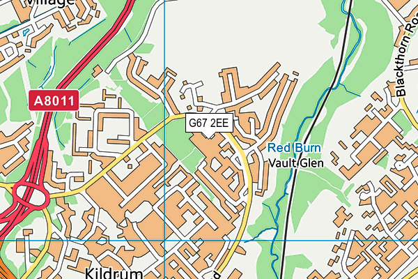 G67 2EE map - OS VectorMap District (Ordnance Survey)