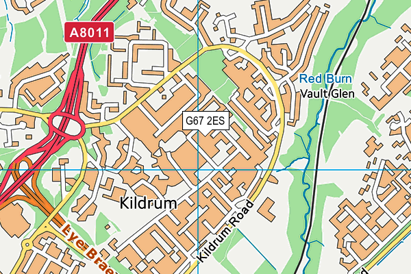 G67 2ES map - OS VectorMap District (Ordnance Survey)