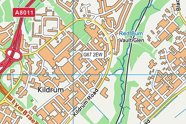 G67 2EW map - OS VectorMap District (Ordnance Survey)