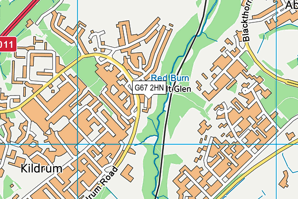 G67 2HN map - OS VectorMap District (Ordnance Survey)