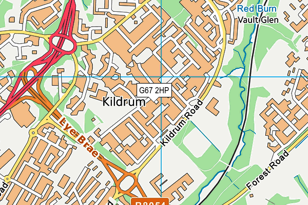 G67 2HP map - OS VectorMap District (Ordnance Survey)