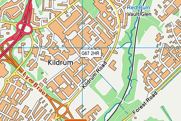 G67 2HR map - OS VectorMap District (Ordnance Survey)