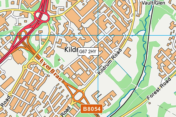 G67 2HY map - OS VectorMap District (Ordnance Survey)