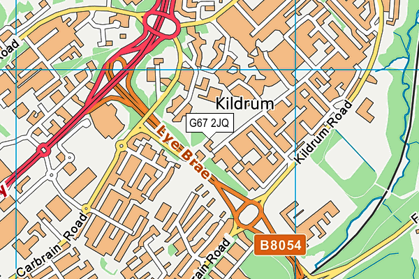 G67 2JQ map - OS VectorMap District (Ordnance Survey)