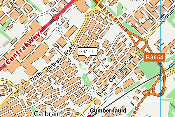 G67 2JT map - OS VectorMap District (Ordnance Survey)