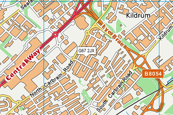 G67 2JX map - OS VectorMap District (Ordnance Survey)