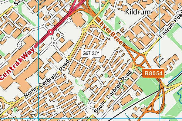 G67 2JY map - OS VectorMap District (Ordnance Survey)
