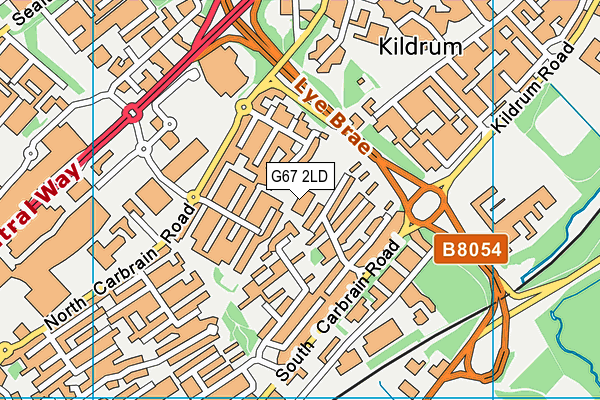 G67 2LD map - OS VectorMap District (Ordnance Survey)