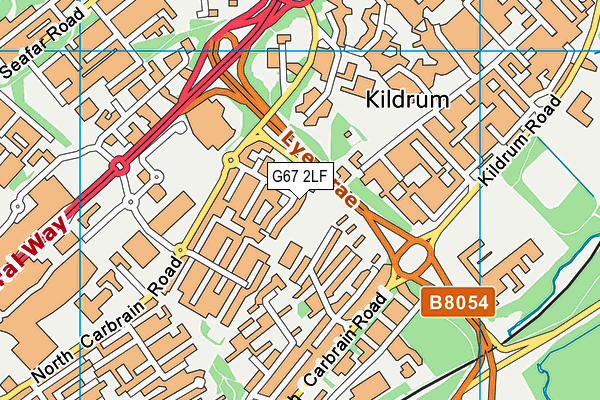 G67 2LF map - OS VectorMap District (Ordnance Survey)