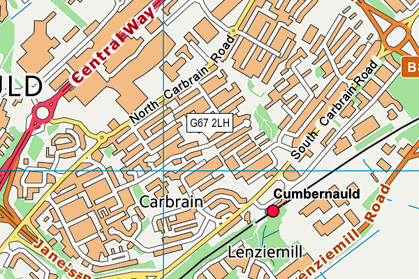 G67 2LH map - OS VectorMap District (Ordnance Survey)
