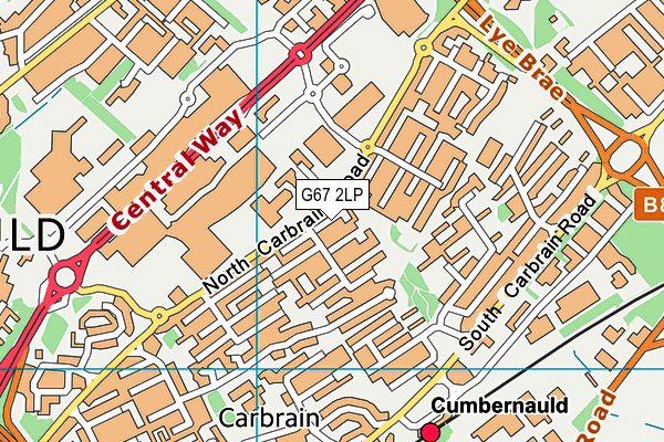 G67 2LP map - OS VectorMap District (Ordnance Survey)