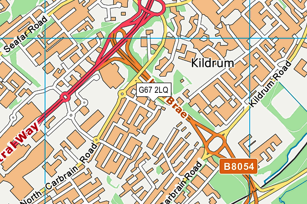 G67 2LQ map - OS VectorMap District (Ordnance Survey)