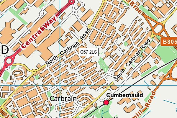G67 2LS map - OS VectorMap District (Ordnance Survey)
