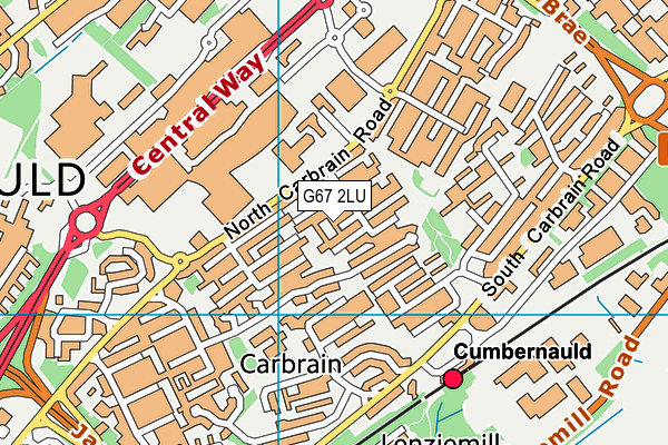G67 2LU map - OS VectorMap District (Ordnance Survey)