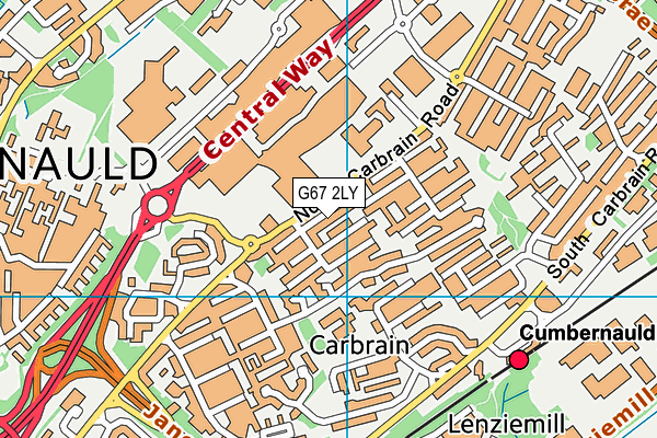 G67 2LY map - OS VectorMap District (Ordnance Survey)