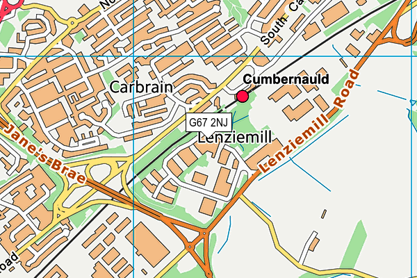 G67 2NJ map - OS VectorMap District (Ordnance Survey)