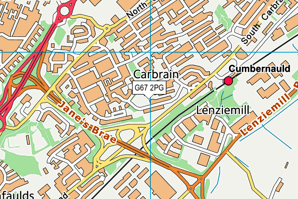 G67 2PG map - OS VectorMap District (Ordnance Survey)