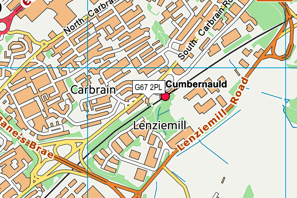 G67 2PL map - OS VectorMap District (Ordnance Survey)