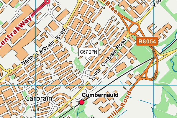 G67 2PN map - OS VectorMap District (Ordnance Survey)