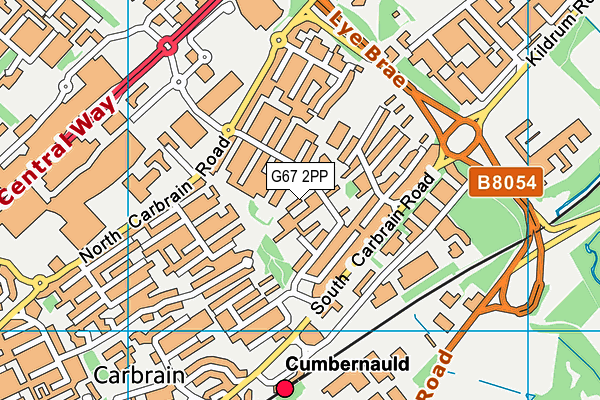 G67 2PP map - OS VectorMap District (Ordnance Survey)