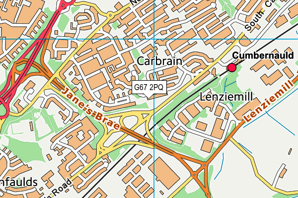 G67 2PQ map - OS VectorMap District (Ordnance Survey)