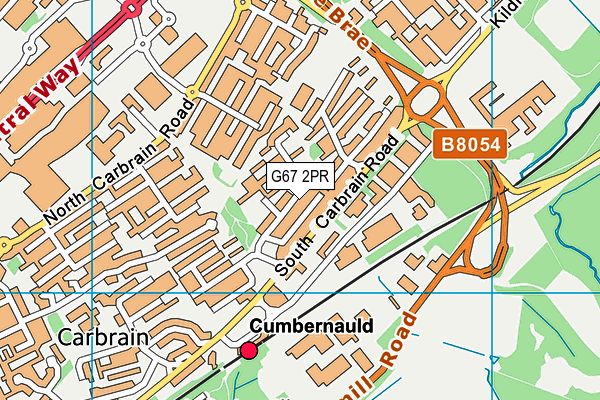 G67 2PR map - OS VectorMap District (Ordnance Survey)