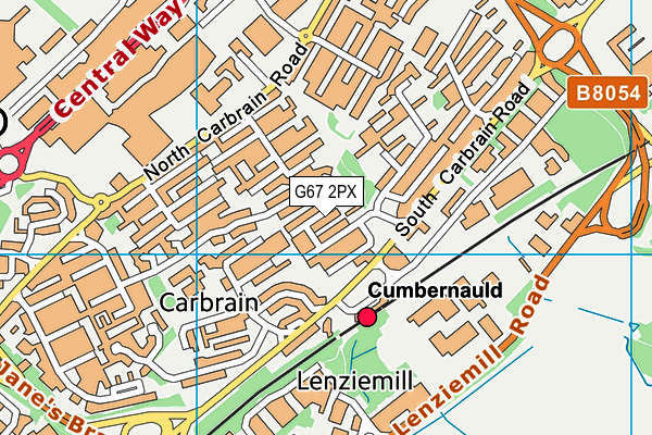 G67 2PX map - OS VectorMap District (Ordnance Survey)