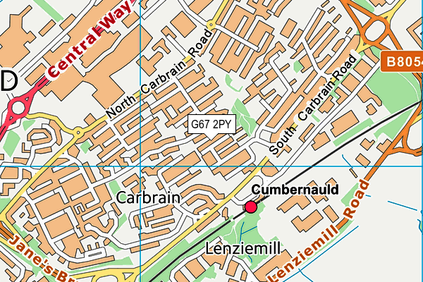 G67 2PY map - OS VectorMap District (Ordnance Survey)