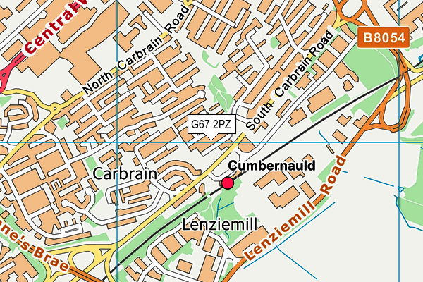 G67 2PZ map - OS VectorMap District (Ordnance Survey)