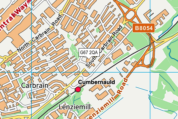 G67 2QA map - OS VectorMap District (Ordnance Survey)